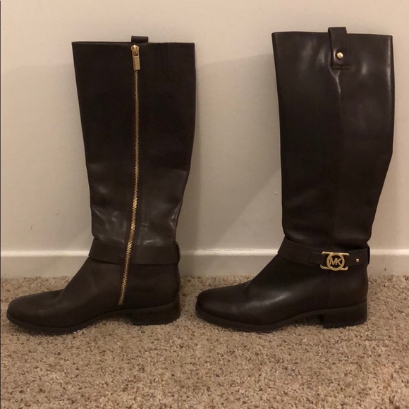 Michael Kors - Dark Brown Riding Boots - Picture 1 of 2